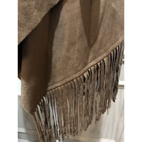 Mittoshop ~ Falling For Fringe Vest ~ Size Small ~ Camel Color