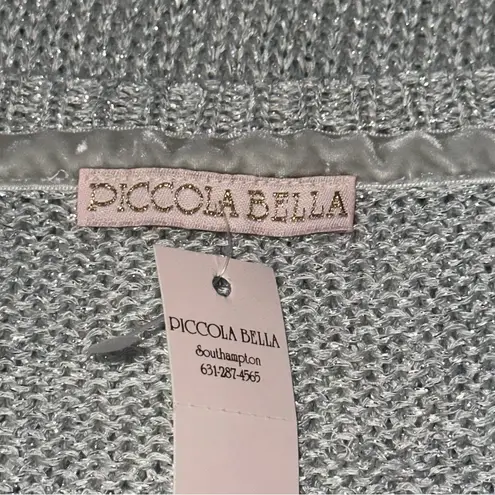 Piccola Bela NWT Women’s Size M Gray Silver Shimmery V