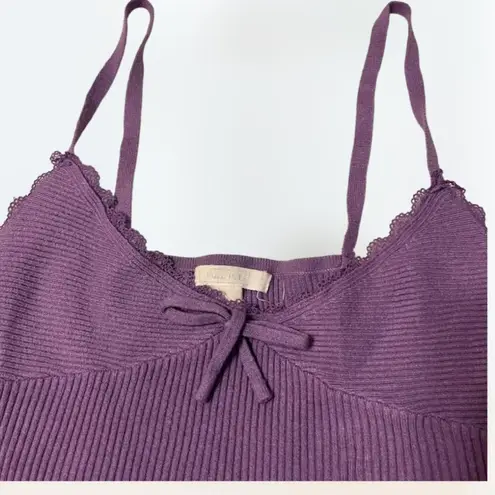 Full Tilt y2k 2000s Purple Lacy Cami Cottagecore Coquette Crop Top Size M