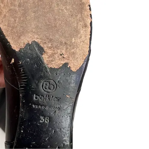 Botkier Black Leather ‘Drea’ Studded Knee High Flat Boots, Size 38