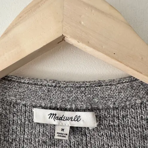 Madewell  Womens Side Lace Gray Cardigan Sweater Open Front with Pockets
