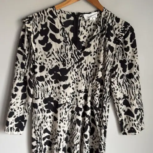 Ba&sh Olga Abstract-print midi Dress In Ecru