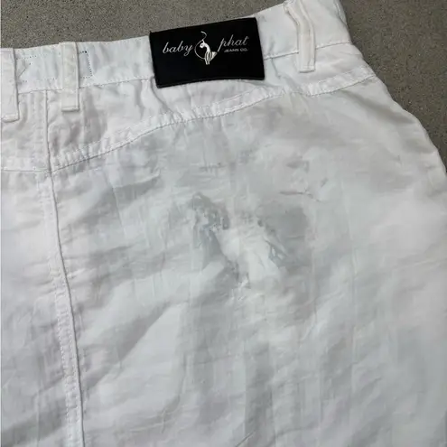 Baby Phat Vintage White Cargo Y2K Mini Skirt Women’s Size 13 or Large