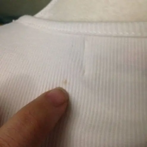 Lozi Sports Jeans Beaded Sequin T Shirt XS White Short Sleeve Stretch Knit Japan