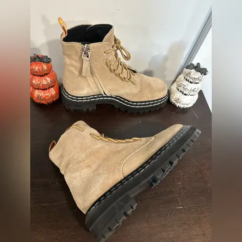 Proenza Schouler ๐๐PROENZA SHOULER Women's Tan Lace-Up Ankle boots ๐ฅพ ๐๐size 37 US 7