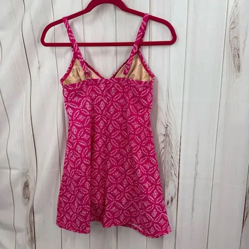 Lands End Women’s 2 Pink Swim Dress Ocean Pool Beach