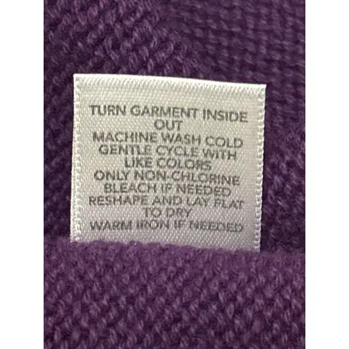 Christopher & Banks Purple Cable Knit Sleeveless Sweater Vest L all Cotton