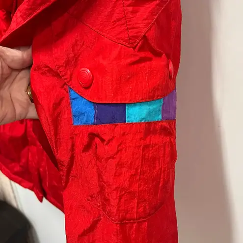 Roffe vintage 1990s women’s cropped puffer ski jacket size 8 Red