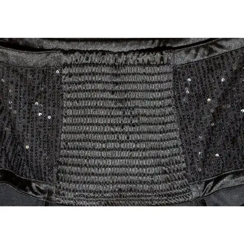 Women’s Madden NYC Black Sequin Bustier Size M Party Night Out Smocked Back Size M