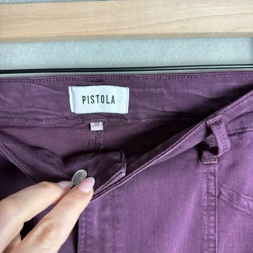 Pistola Hannah Cargo Skinny Pant Women's Dark Purple Stretch Fabric Mid-Rise 32