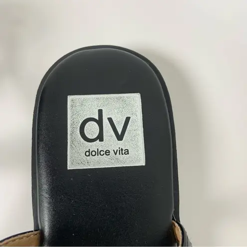 Dolce Vita Black Gold Beaded Lace Up Gladiator Flat Sandals Size 9.5 NEW IN BOX