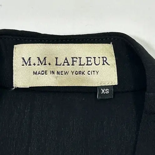 MM.LaFleur EUC M.M. Lafleur Elegant Black Wrap Top Long Sleeve Draped Blouse Womens XS