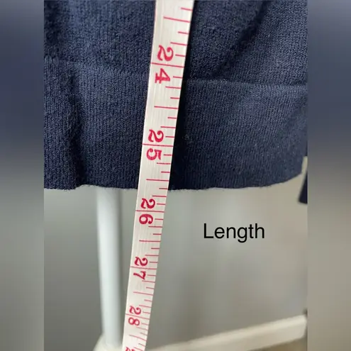 J.Crew Factory Watermelon Teddie sweater in navy blue cotton with sequin details Pink Size L - Image 5