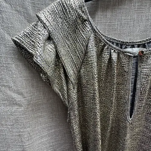 Bishop and Young  ALESSIA dress metallic fabric glam gold size S NWT