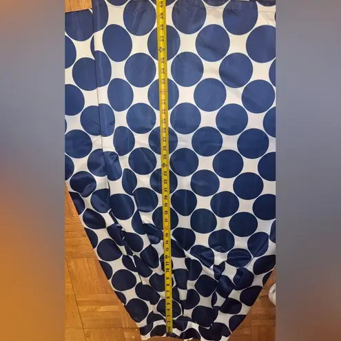 CHOiES White Contrast Polka Dot Print Maxi Skirt W Pockets Pleated Classic Retro