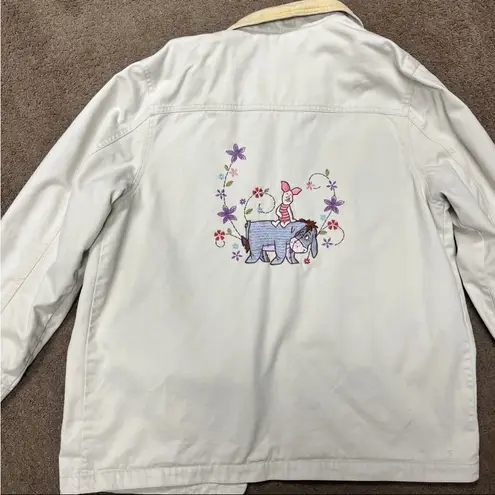 Disney Vintage  Eeyore Winnie The Pooh chore jacket Women’s Size Medium Beige