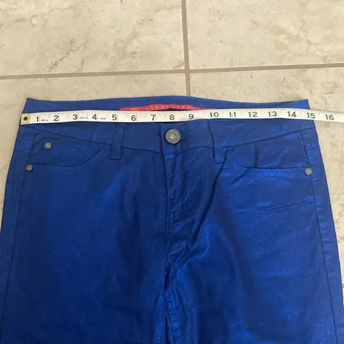 Tinseltown Sapphire Ink Blue Metallic Skinny Jeans