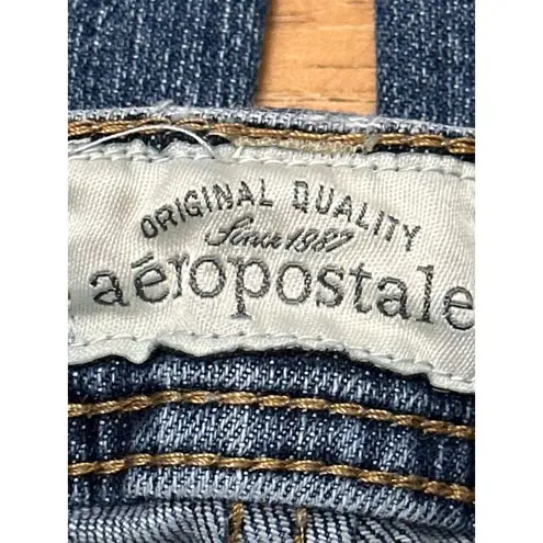 Aeropostale Chelsea Bootcut Blue Denim Jeans Size Seven Eight Short Court