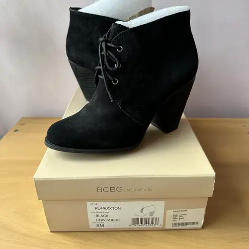 BCBGeneration Brand New In Box BCBG Generation Black Suede Paxxton Booties