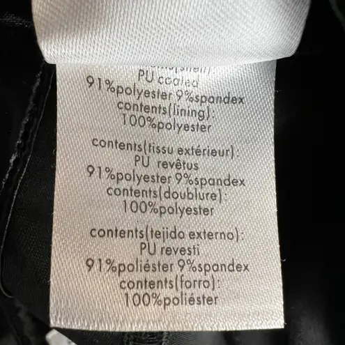 We Wore What Black Faux Leather Pants Size 29 High Rise Wide Leg Shiny