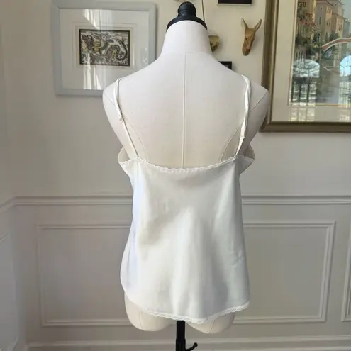 Vintage Maidenform Chantilly 64603 Satin Lace Cami Camisole Slip Top Womens 38 I White