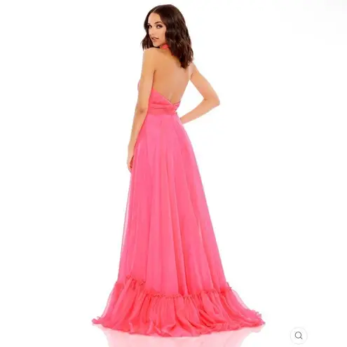 Mac Duggal 67816 Womens HIGH NECK TIERED CHIFFON HALTER GOWN