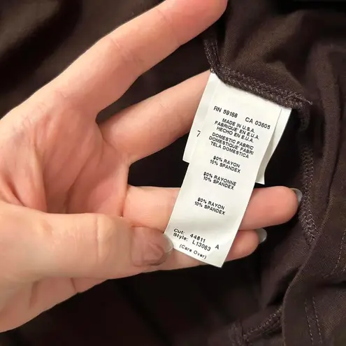 Karen Kane Brown stretchy jersey maxi skirt size small