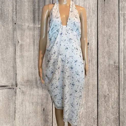 Lulu’s Bouquet Days White Floral Print Asymmetrical Midi Dress XL