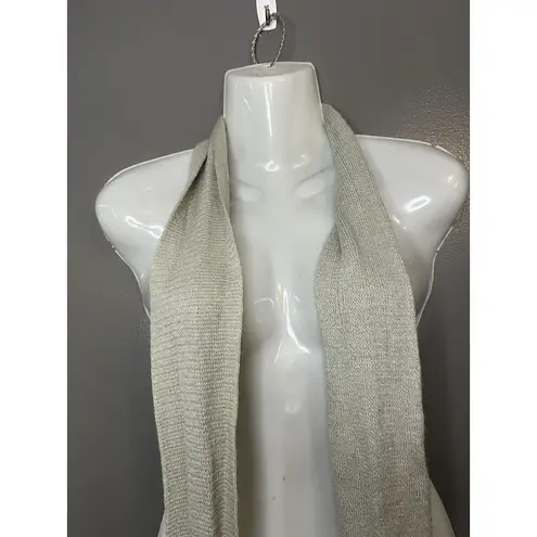 Greenbrier International Scarf Womens One Size Gray Knit Fringe Acrylic Winter