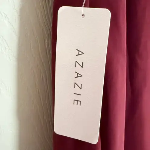 Azazie NWT Nala Cabernet Bridesmaid Dress Cocktail Gown Wedding Guest Burgundy