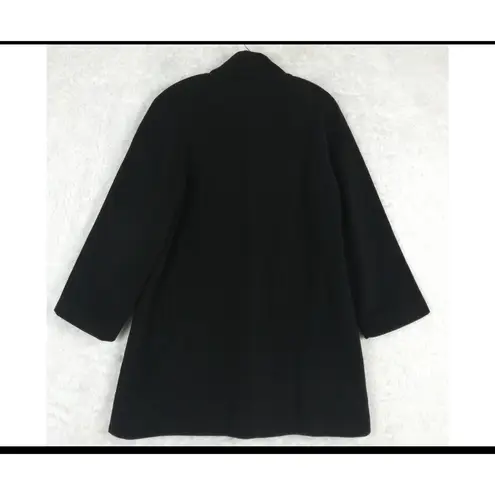 Kristen Blake Black Wool Blend Coat Women's Size L Button Front Size L