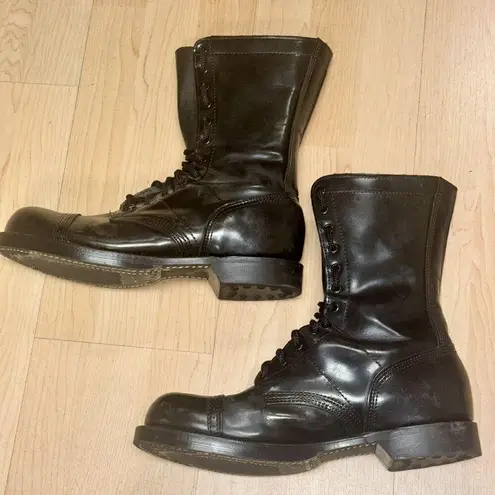 Vintage Corcoran Marauder Jump Boots 10.5 E Black Leather USA Military