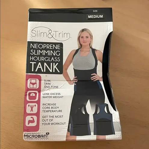 New Women’s Neoprene Slimming Hourglass Tank Black size Medium Slim Trim Tone