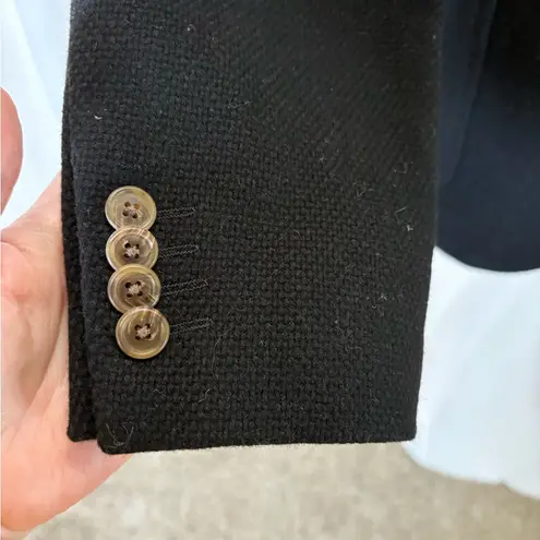 Lands' End  Black‎ Wool Blazer Jacket Size 18 EUC