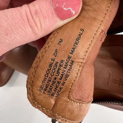 Frye  Judith Zip Ankle Bootie‎ Whiskey Cognac Brown Size 7 Double zipper boot - Image 8