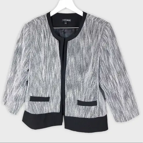 Fashion Bug Black & White Tweed Jacket Blazer