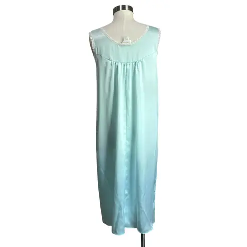 80s Vintage Light Blue Barbizon Danity Elegant Night Gown Sz M Pink Size M
