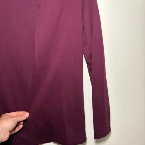 LL Bean Cardigan Open Pima Cotton Soft Long Sleeve Tunic Pockets Royal Plum XS Purple - Image 6