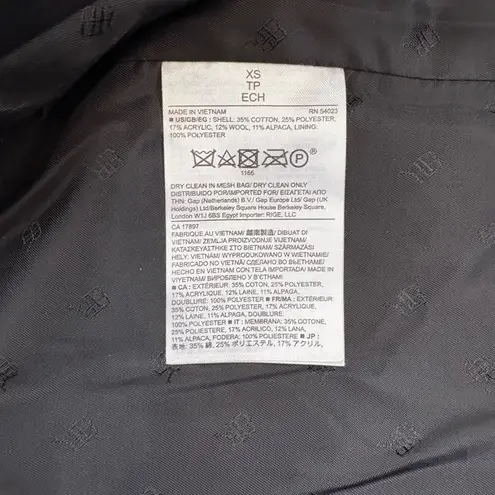 Banana Republic  Snow Leopard Print Cocoon Jacket Wool Alpaca Blend Size XS