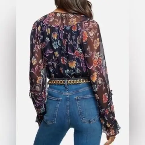 Ramy Brook Rosalind Floral-Printed Blouse Size XXS