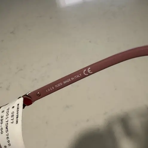 Tod's Red Wayfarer Sunglasses with Glossy Finish