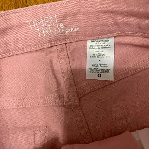 Time & Tru Pink High Rise Shorts