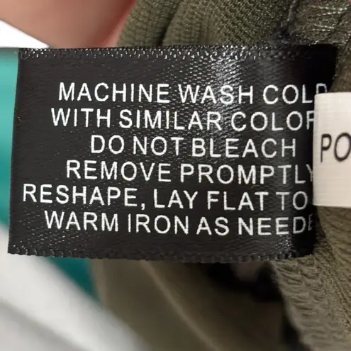 Boston Proper Beyond Travel Olive Green Knit Stretch Waist Pants SHORT Small