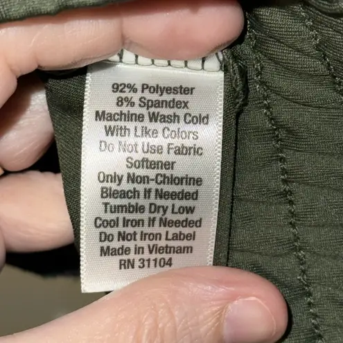 Zelos | Green & Pink Stripe Hooded Zip Up Track Jacket Women’s M Medium