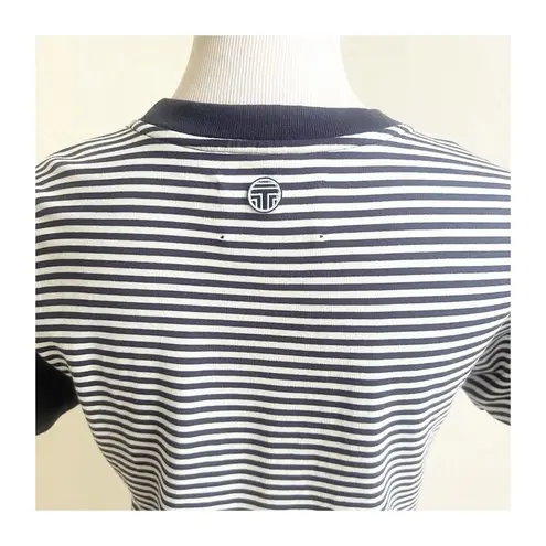 Tory Burch Tory Sport Mini Dress Size Medium Navy White Striped Athletic Wear Designer - Image 13