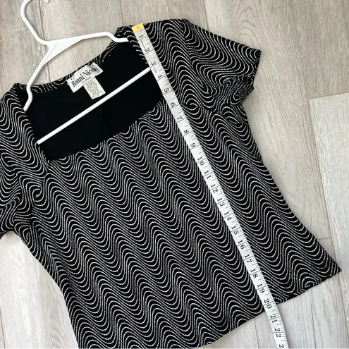 Ronni Nicole vintage Glitter Square Neck Top Black (medium) party retro metallic