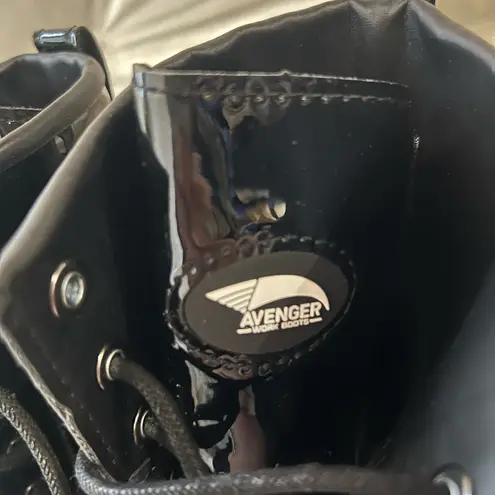 NEW Avenger Black Fortune Patent Leather Work Boots Size 6.5 US $120