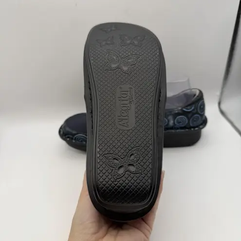 Alegria Dena Dream Fit Clogs Womens Size 37 US 7-7.5 Blue Leather Slip On Shoes