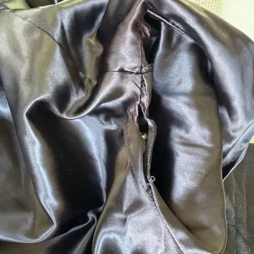 Vintage Black Cashmere Wool Floor Length Women’s Dress Coat Size 10