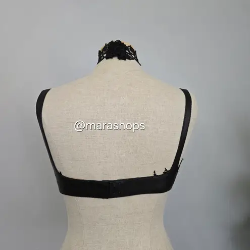 Alexander McQueen Leather Lace Harness Bra Black